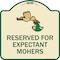 Signmission Reserved for Expectant Mothers W/ Stork & Baby Graphic Heavy-Gauge Alum, 18" L, 18" H, TG-1818-23201 A-DES-TG-1818-23201 - alternate 1